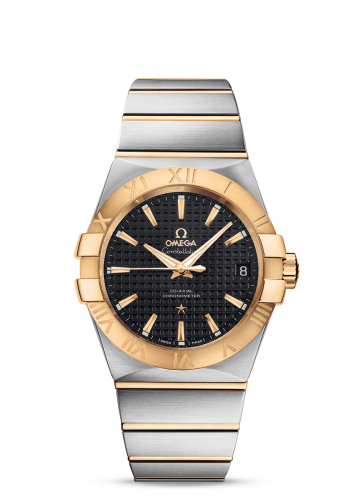 Omega Constellation Co-Axial 38 Stainless Steel / Yellow Gold / Lozenge Black